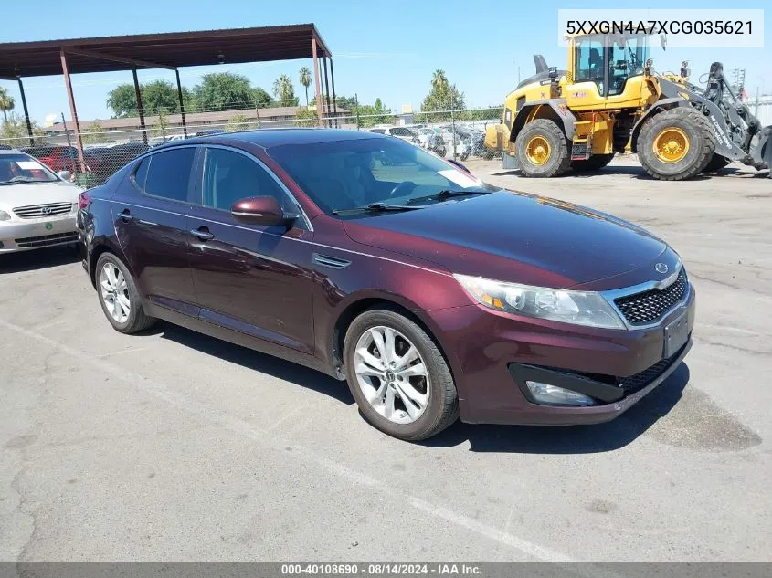 2012 Kia Optima Ex VIN: 5XXGN4A7XCG035621 Lot: 40108690