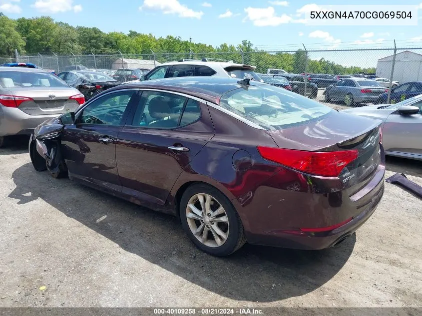 2012 Kia Optima Ex VIN: 5XXGN4A70CG069504 Lot: 40109258