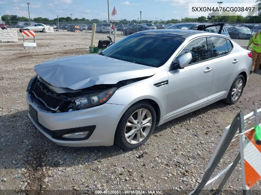 2012 Kia Optima Ex VIN: 5XXGN4A76CG038497 Lot: 40125051