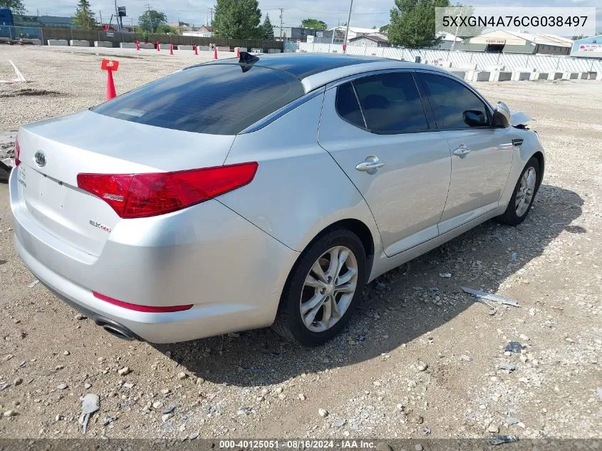 2012 Kia Optima Ex VIN: 5XXGN4A76CG038497 Lot: 40125051