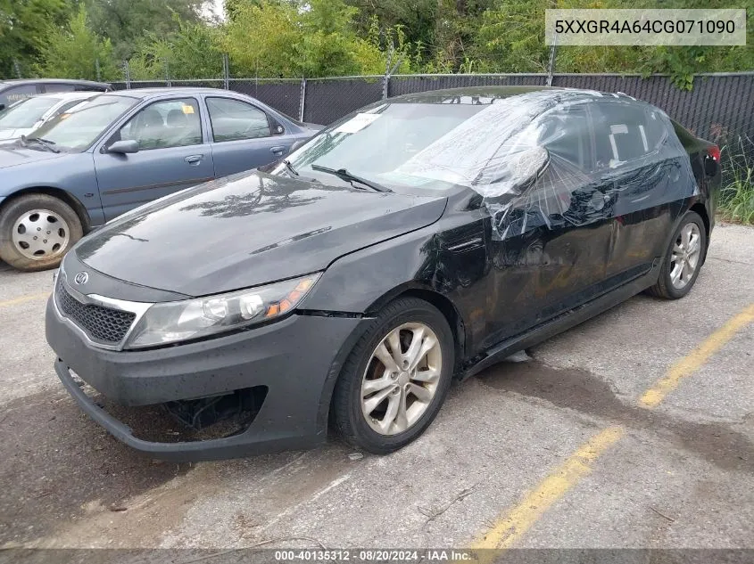 2012 Kia Optima Sx VIN: 5XXGR4A64CG071090 Lot: 40135312