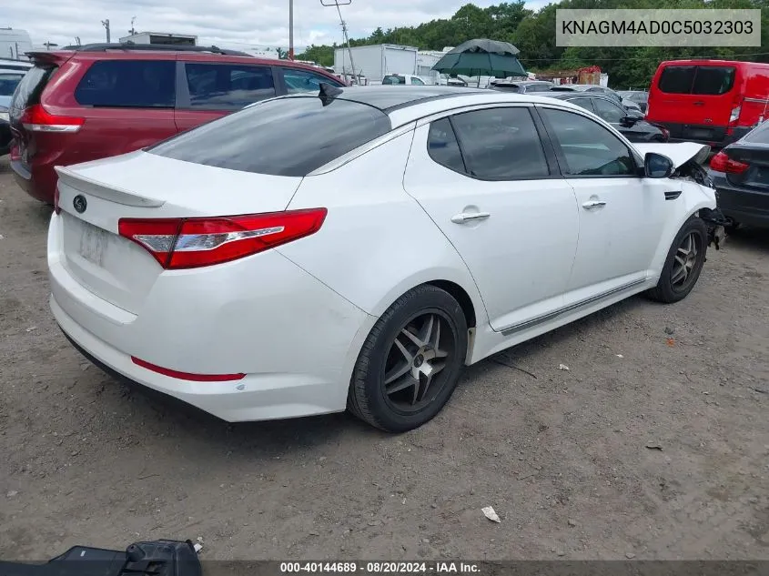 2012 Kia Optima Hybrid Ex VIN: KNAGM4AD0C5032303 Lot: 40144689