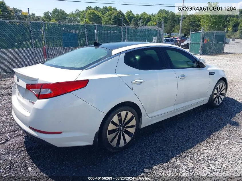 2012 Kia Optima Sx VIN: 5XXGR4A61CG011204 Lot: 40156269