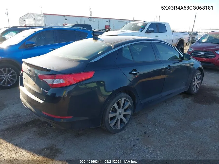 2012 Kia Optima Sx VIN: 5XXGR4A63CG068181 Lot: 40156344