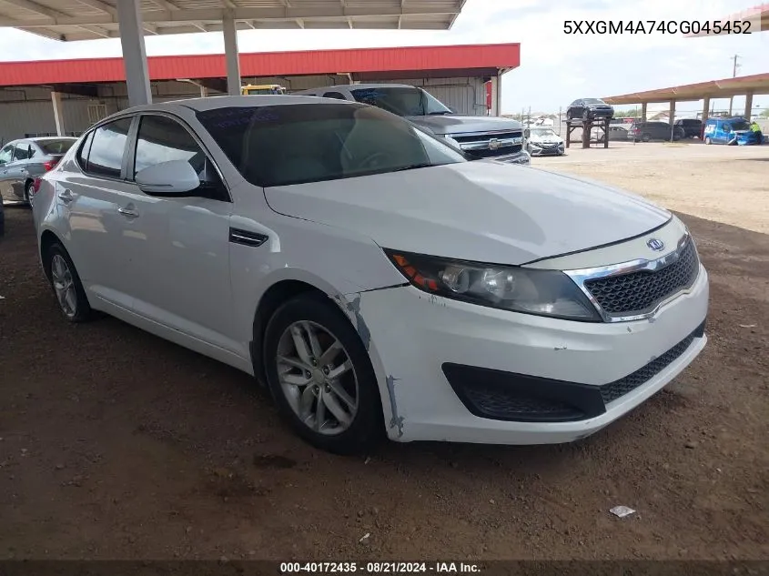 2012 Kia Optima Lx VIN: 5XXGM4A74CG045452 Lot: 40172435