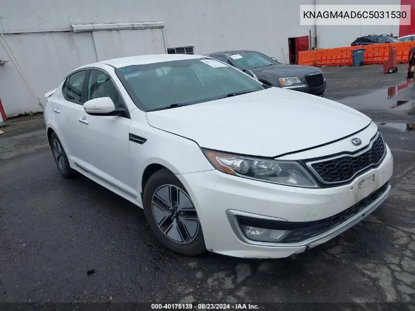 2012 Kia Optima Hybrid Ex VIN: KNAGM4AD6C5031530 Lot: 40175139