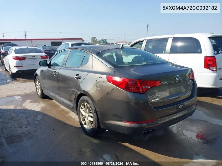 5XXGM4A72CG032182 2012 Kia Optima Lx