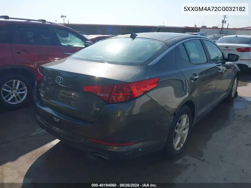 2012 Kia Optima Lx VIN: 5XXGM4A72CG032182 Lot: 40194860