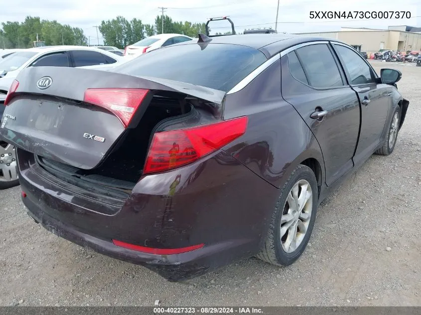 5XXGN4A73CG007370 2012 Kia Optima Ex