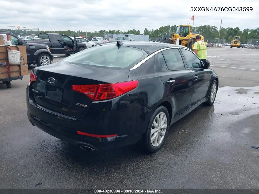 2012 Kia Optima Ex VIN: 5XXGN4A76CG043599 Lot: 40236994