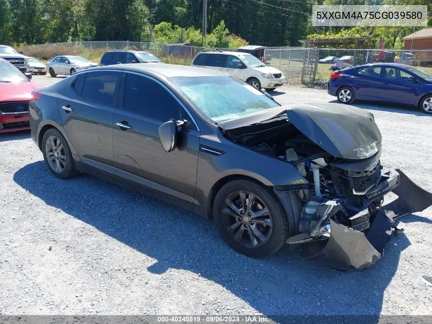 2012 Kia Optima Lx VIN: 5XXGM4A75CG039580 Lot: 40240519