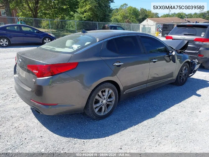 2012 Kia Optima Lx VIN: 5XXGM4A75CG039580 Lot: 40240519