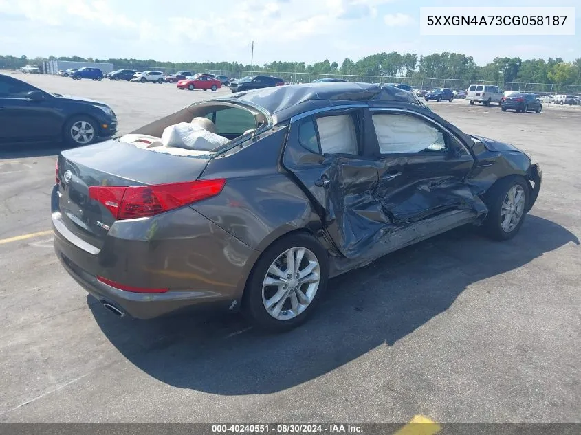 2012 Kia Optima Ex VIN: 5XXGN4A73CG058187 Lot: 40240551