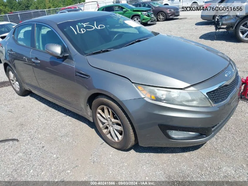 2012 Kia Optima Lx VIN: 5XXGM4A76CG051656 Lot: 40241566