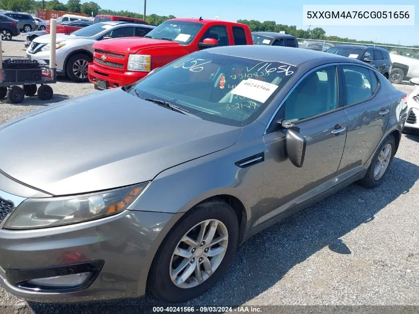 2012 Kia Optima Lx VIN: 5XXGM4A76CG051656 Lot: 40241566