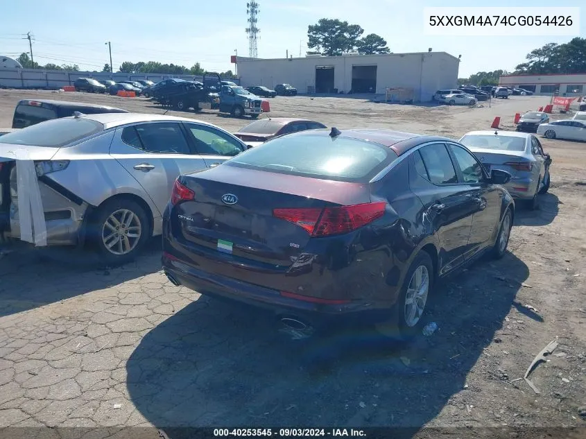 2012 Kia Optima Lx VIN: 5XXGM4A74CG054426 Lot: 40253545