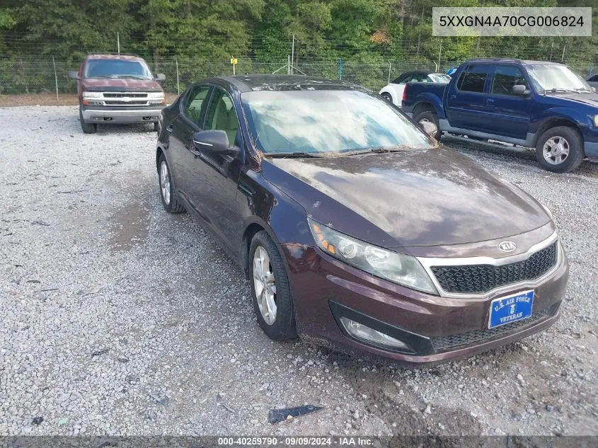 2012 Kia Optima Ex VIN: 5XXGN4A70CG006824 Lot: 40259790