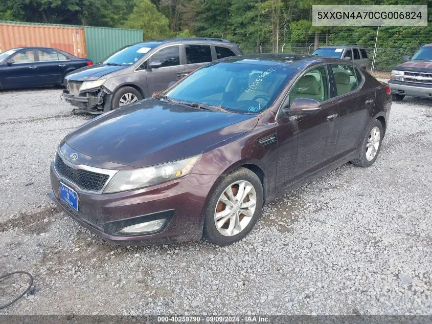 2012 Kia Optima Ex VIN: 5XXGN4A70CG006824 Lot: 40259790