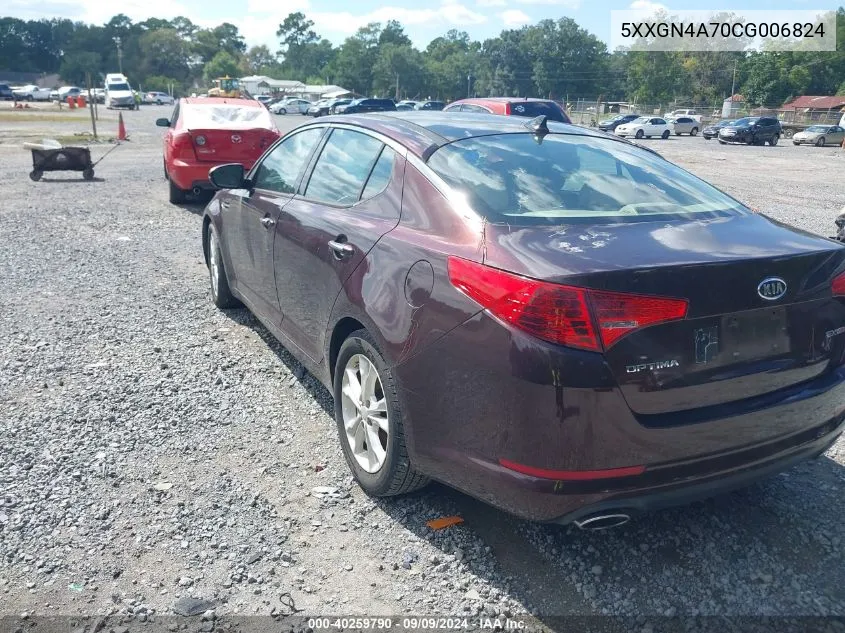 2012 Kia Optima Ex VIN: 5XXGN4A70CG006824 Lot: 40259790