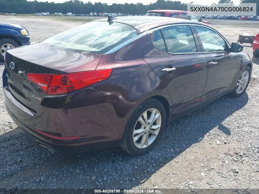 2012 Kia Optima Ex VIN: 5XXGN4A70CG006824 Lot: 40259790