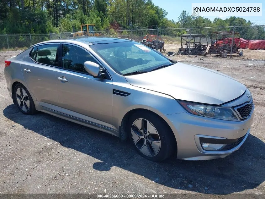 2012 Kia Optima Hybrid Ex VIN: KNAGM4ADXC5024788 Lot: 40286669