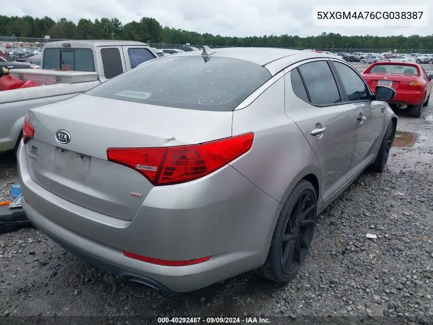 2012 Kia Optima Lx VIN: 5XXGM4A76CG038387 Lot: 40292487