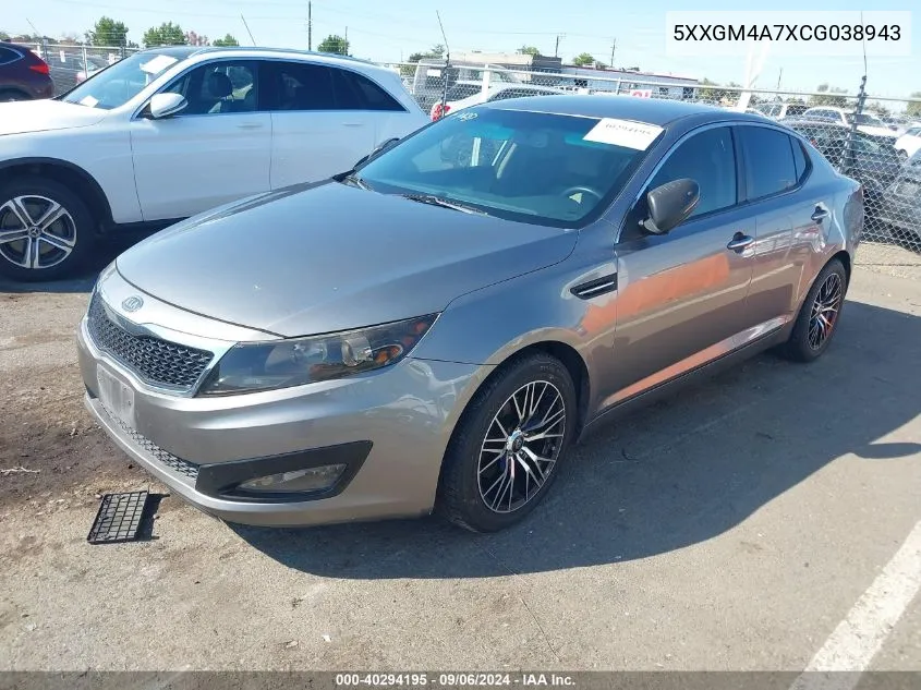 2012 Kia Optima Lx VIN: 5XXGM4A7XCG038943 Lot: 40294195