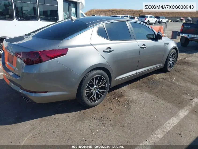 2012 Kia Optima Lx VIN: 5XXGM4A7XCG038943 Lot: 40294195