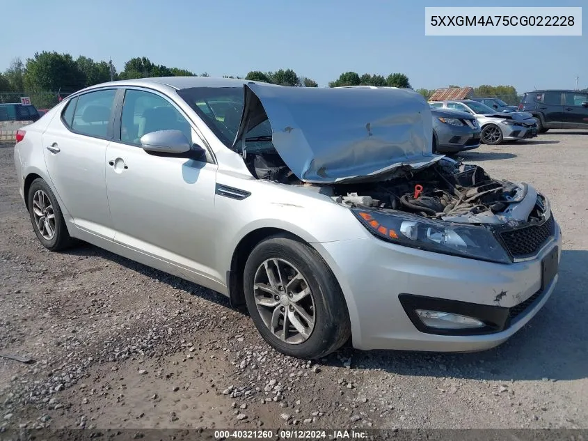 2012 Kia Optima Lx VIN: 5XXGM4A75CG022228 Lot: 40321260