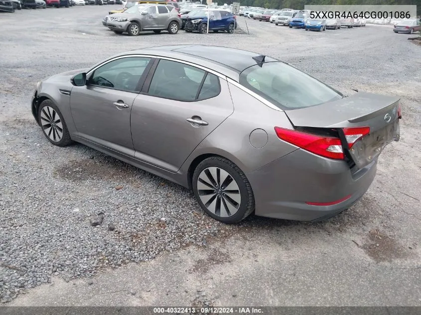 5XXGR4A64CG001086 2012 Kia Optima Sx