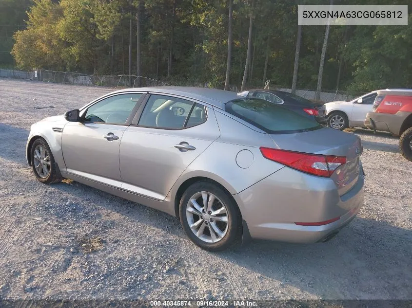 2012 Kia Optima Ex VIN: 5XXGN4A63CG065812 Lot: 40345874