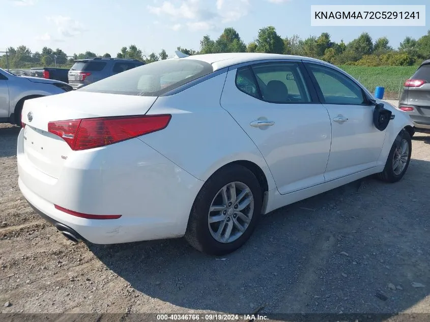 2012 Kia Optima Lx VIN: KNAGM4A72C5291241 Lot: 40346766