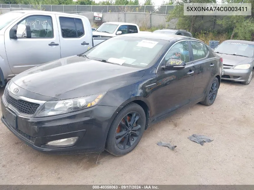 2012 Kia Optima Ex VIN: 5XXGN4A74CG003411 Lot: 40358063