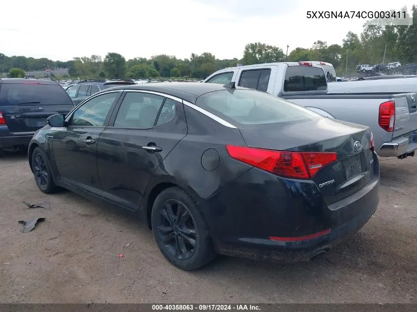 2012 Kia Optima Ex VIN: 5XXGN4A74CG003411 Lot: 40358063