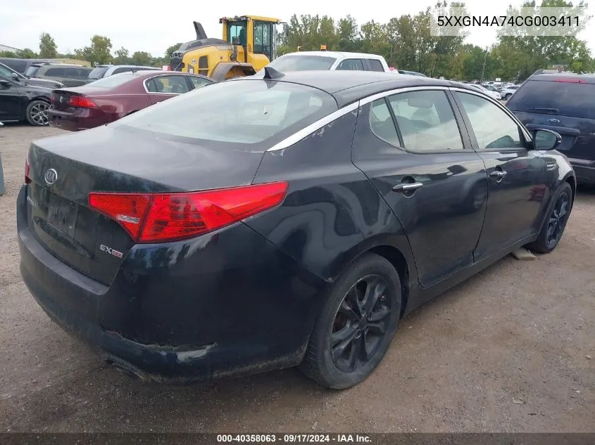 5XXGN4A74CG003411 2012 Kia Optima Ex