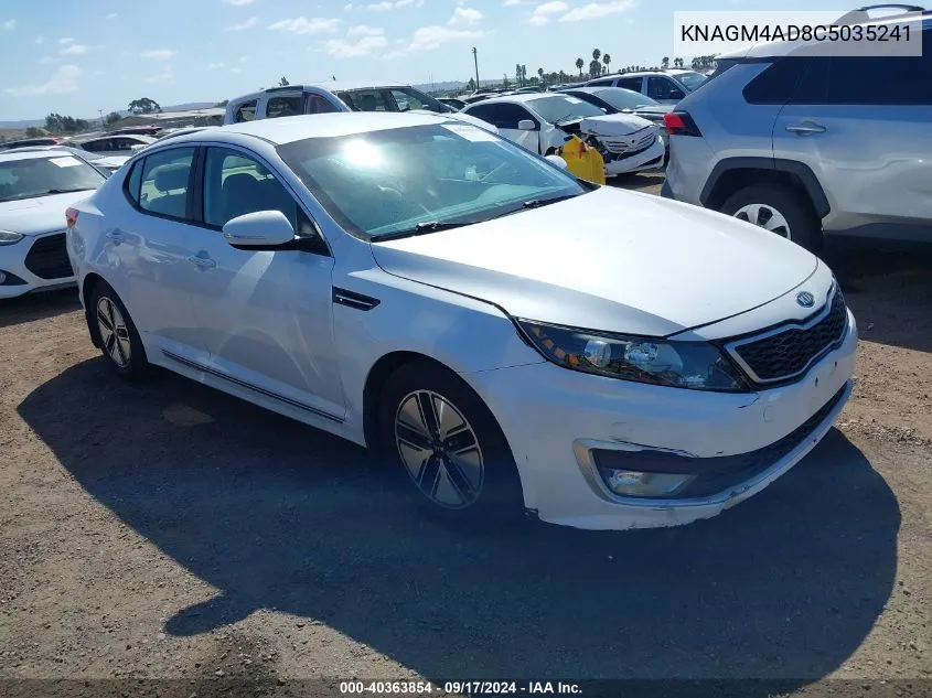 2012 Kia Optima Hybrid Ex VIN: KNAGM4AD8C5035241 Lot: 40363854