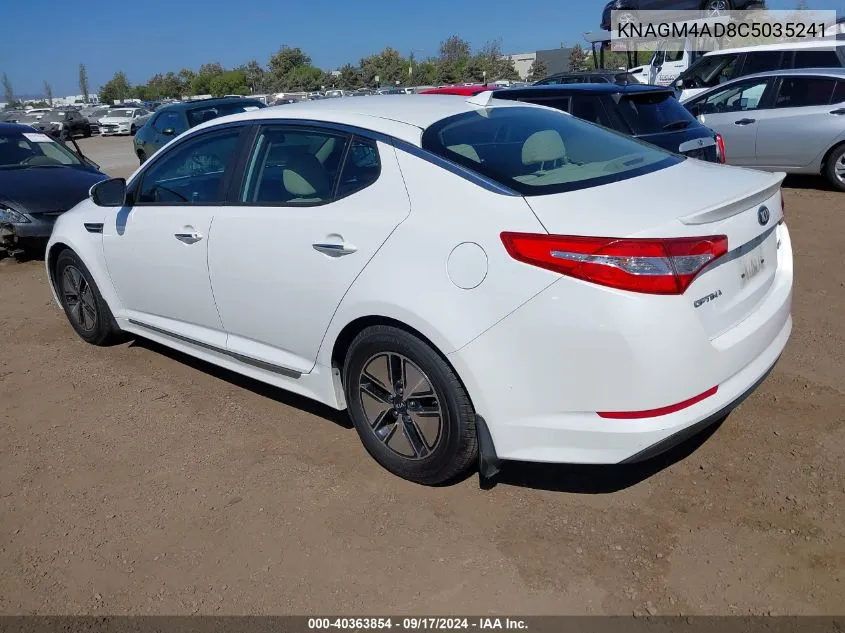 KNAGM4AD8C5035241 2012 Kia Optima Hybrid Ex