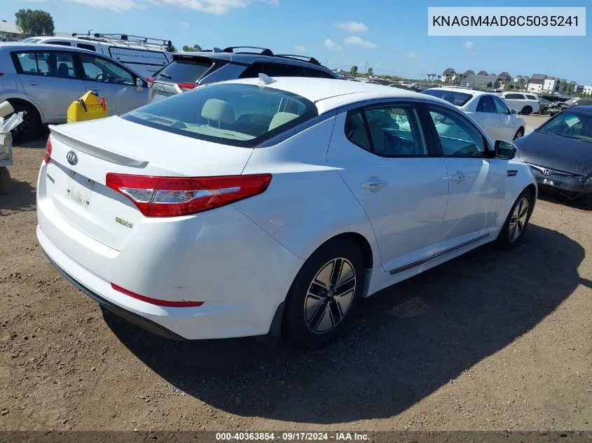 KNAGM4AD8C5035241 2012 Kia Optima Hybrid Ex