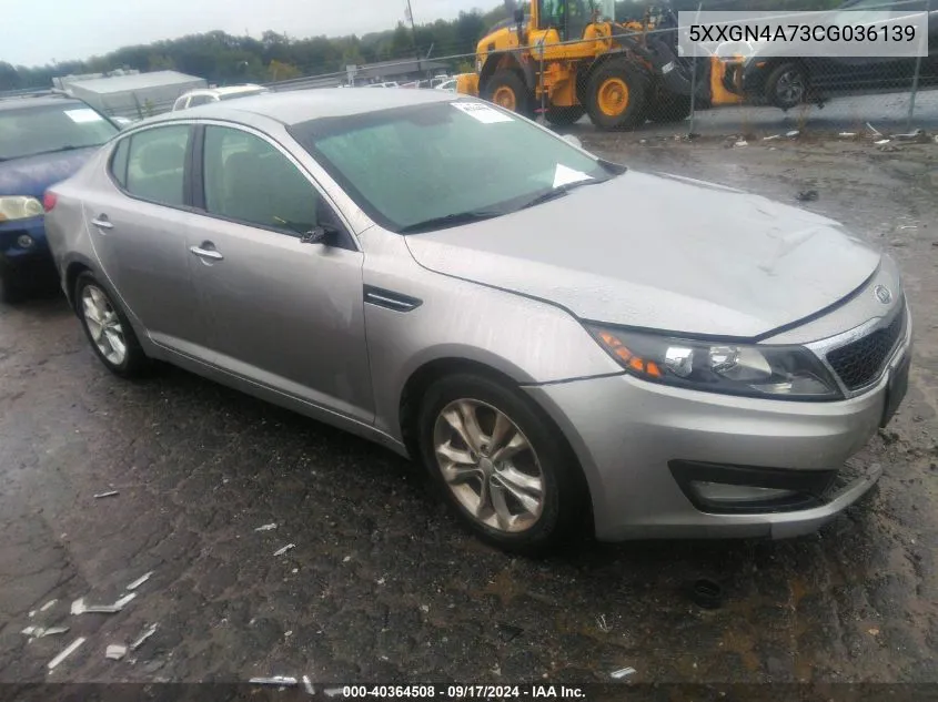 2012 Kia Optima Ex VIN: 5XXGN4A73CG036139 Lot: 40364508