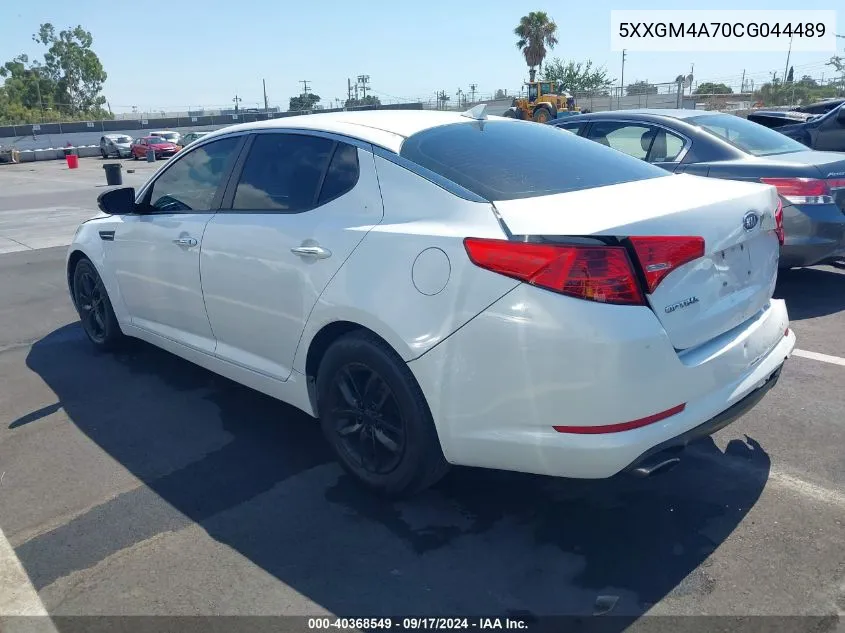 2012 Kia Optima Lx VIN: 5XXGM4A70CG044489 Lot: 40368549