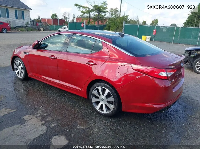 5XXGR4A68CG071920 2012 Kia Optima Sx