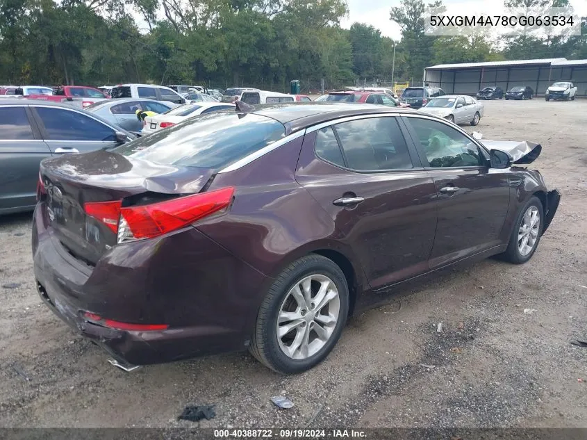 5XXGM4A78CG063534 2012 Kia Optima Lx