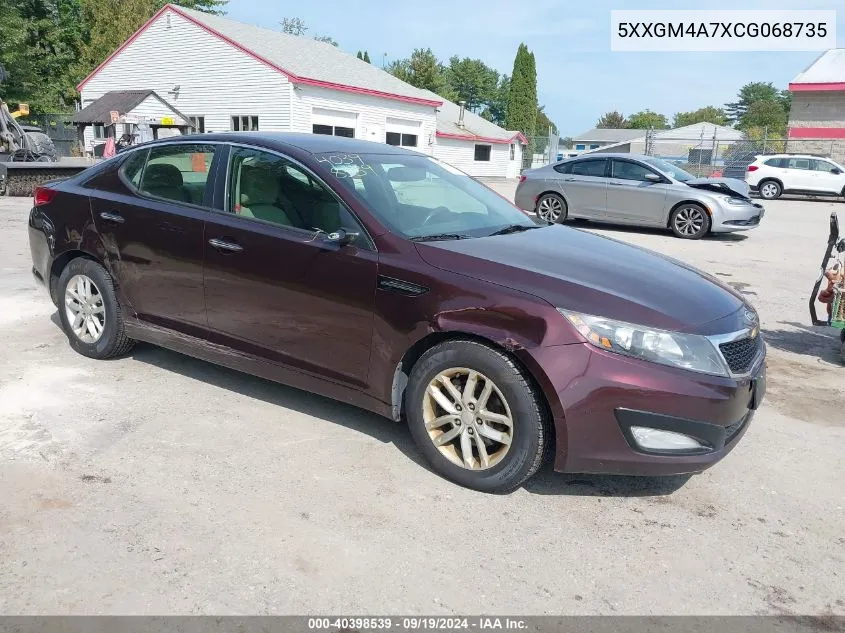 2012 Kia Optima Lx VIN: 5XXGM4A7XCG068735 Lot: 40398539