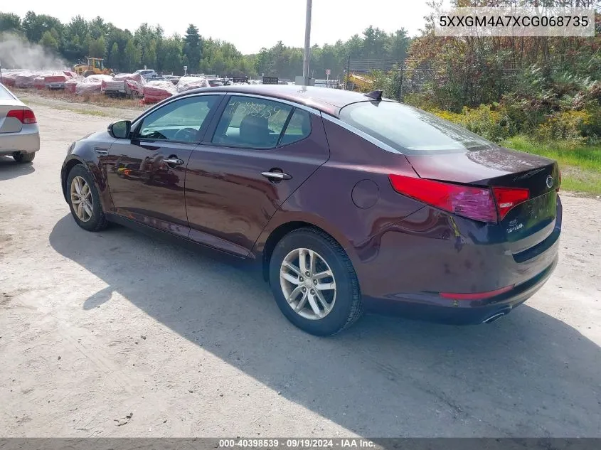 2012 Kia Optima Lx VIN: 5XXGM4A7XCG068735 Lot: 40398539