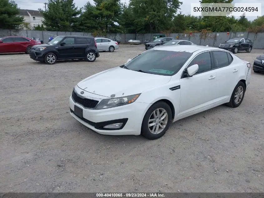 2012 Kia Optima Lx VIN: 5XXGM4A77CG024594 Lot: 40410065