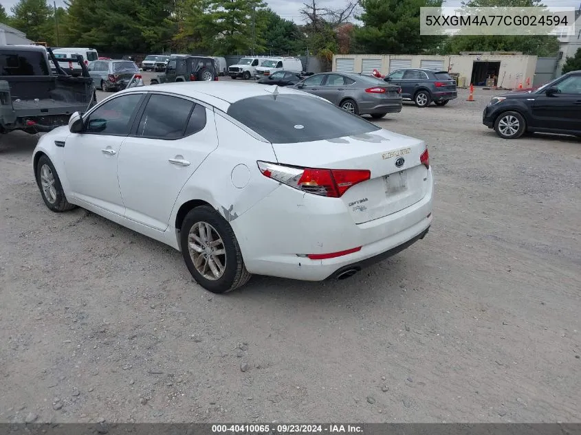 2012 Kia Optima Lx VIN: 5XXGM4A77CG024594 Lot: 40410065