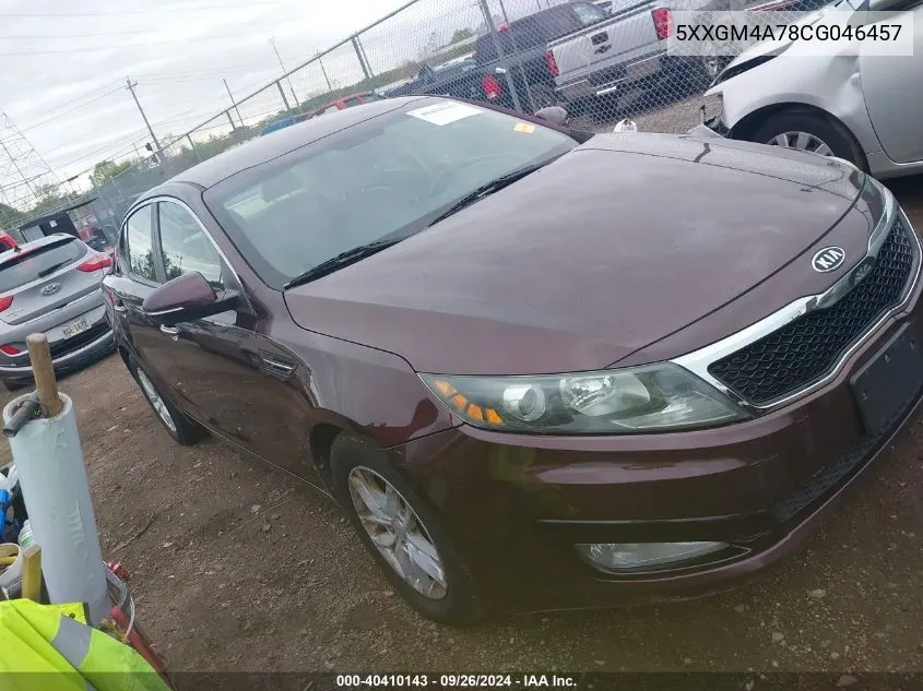 2012 Kia Optima Lx VIN: 5XXGM4A78CG046457 Lot: 40410143