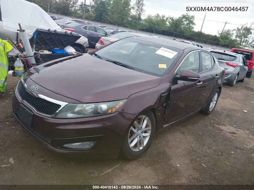 2012 Kia Optima Lx VIN: 5XXGM4A78CG046457 Lot: 40410143