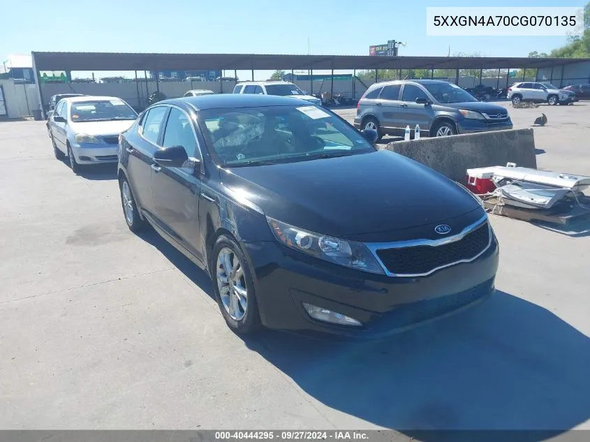 2012 Kia Optima Ex VIN: 5XXGN4A70CG070135 Lot: 40444295