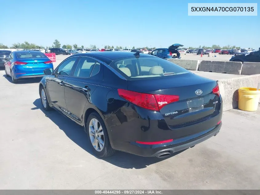 2012 Kia Optima Ex VIN: 5XXGN4A70CG070135 Lot: 40444295